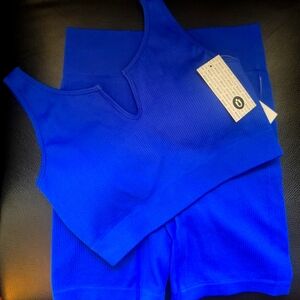 SOLD🤗XL two piece shorts set. Blue.